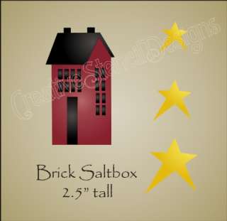 STENCIL Brick Saltbox House Star Prim Folk Art Sign  