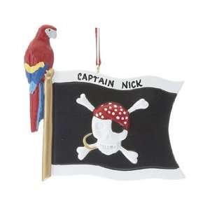  Personalized Pirate Flag Christmas Ornament: Home 