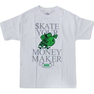  DGK T Shirt: Shake Your Money Maker [Large] White: Sports 