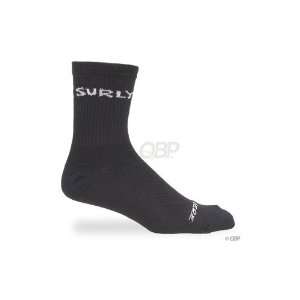  Surly Wool Logo Sox 5 Black XXL: Sports & Outdoors