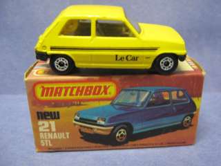 Lesney Superfast New #21 Renault 5TL Le Car nMINT w/Box  