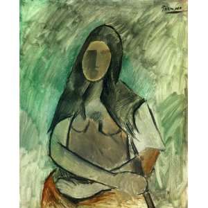  Oil Painting: Seated Woman: Pablo Picasso Hand Painted Art 