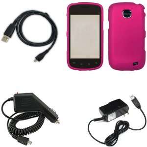  iFase Brand Samsung Illusion i110 Combo Rubber Rose Pink 