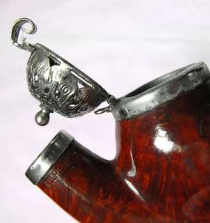 Hand carved briar pipe bowl Karl Lorenz Innsbruck ibex  