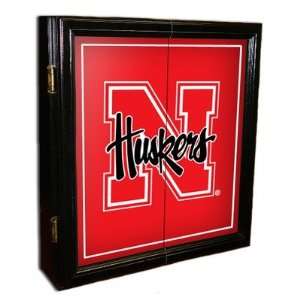  MVP Collegiate Dart Board Cabinet   Nebraska: Home 
