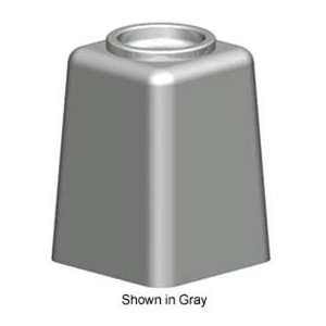  Square Concrete Cigarette Urn W/ Aluminum Bowl   Tan 