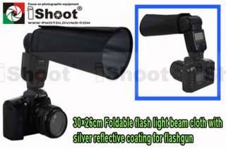 Snoot Flash Light Silver Reflector Soft Box Diffuser for Nikon/Canon 