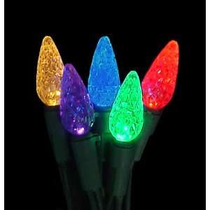   70 Multi Color LED C6 Christmas Lights   Green Wire: Home Improvement