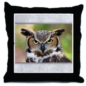  Throw Pillow Great Horned Owl 