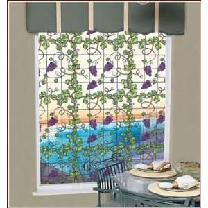   Grapevine 16 x 74 Clear Stained Glass Window Film: Everything Else