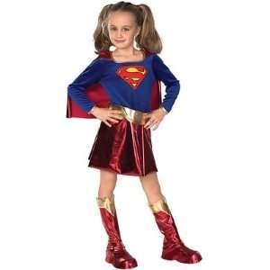  Girls Super Girl Costume Plus Size 10.5 12.5: Toys & Games