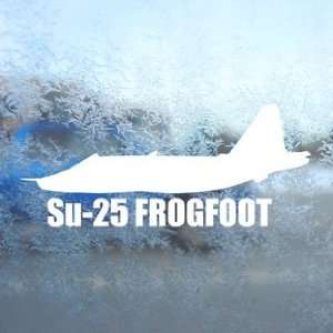  Su 25 FROGFOOT White Decal Military Soldier Window White 