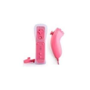  Nintendo Wii Remote and Nunchuck Controller Combo   Pink 