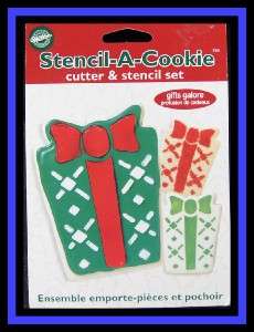 NEW Wilton ***GIFTS GALORE***COOKIE CUTTER STENCIL SET  