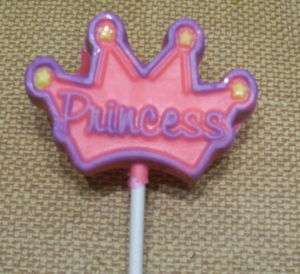 Princess Crown Chocolate Lollipops Favors  