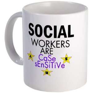 case sensitive social worker Love Mug by   