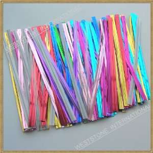   10 Colors) Metallic Twist Tie for Cake Pop Lollipop Candy Cello Bags