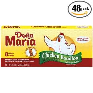 Dona Maria Caldo de Pollo (Chicken Bouillon Cubes), 8 Count, 3 Ounce 