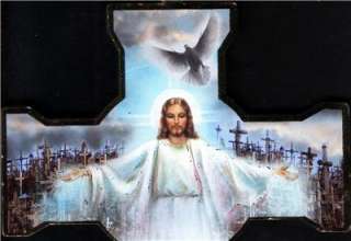 HILL OF CROSSES JESUS CROSS PICTURE HOME INTERIOR DECOR  
