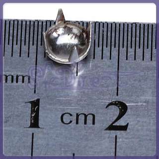   6mm Silver Round Studs Spots Nailheads Clothes Bracelet Decor  