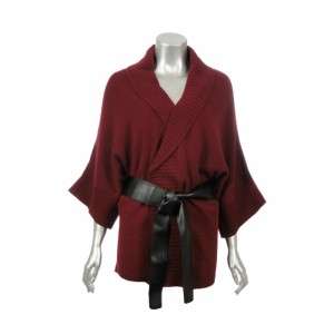 Sutton Studio Women Wool Sweater Kimono Cardigan Topper  