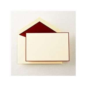  Cranberry Hand Bordered Correspondence Cards Office 