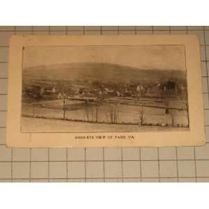   : 1913 Postcard: Birds Eye View of Paris, Virginia: Everything Else