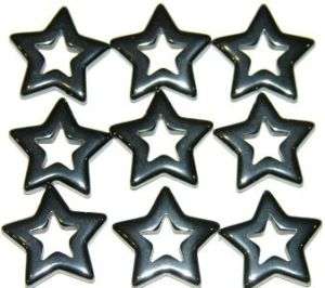 10 hematite pendants Lot wholesale stone healing star  