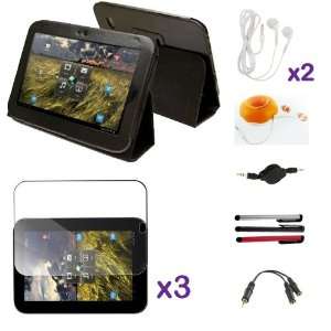K1: Includes Leather Case with Stand (Black), 3 Touch Screen Styluses 