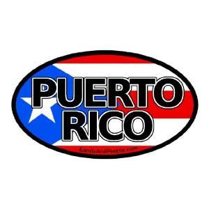  Puerto Rico Flag Car Bumper Sticker Decal Oval: Automotive