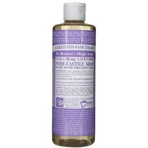   Organic Pure Castile Liquid Soap, Lavender Oil, 16 oz (Quantity of 4