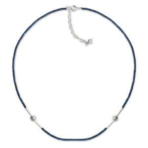 Blue Lapis Lazuli Beaded Necklace, A Pure Soul 18 L 