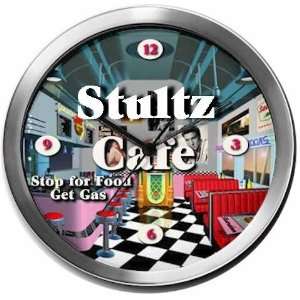 STULTZ 14 Inch Cafe Metal Clock Quartz Movement:  Kitchen 