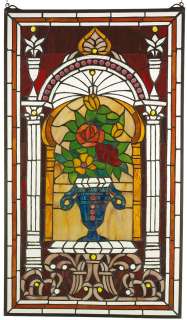   Pieces of Authentic Larc Des Fleurs Stained Glass Window Panel  