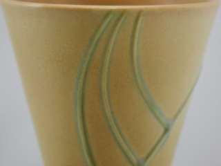 ROSEVILLE FUTURA 10 FALLING BULLET VASE #431 10 IN YELLOW/CINNAMON 