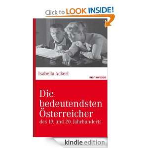 Die bedeutendsten Österreicher (German Edition): Isabella Ackerl 