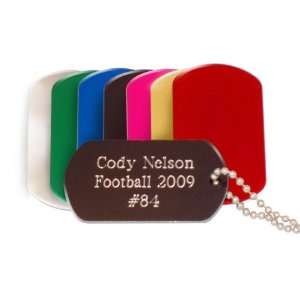  Brushed Aluminum Dog Tag: Pet Supplies