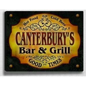  Canterburys Bar & Grill 14 x 11 Collectible Stretched 