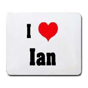  I Love/Heart Ian Mousepad