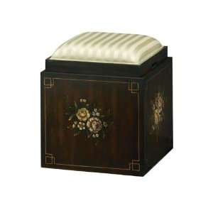    Hand painted Storage Ottoman With Reversible Tray: Home & Kitchen