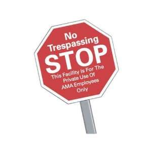   Stop sign shape .055 thick polyethylene security yard sign.: Kitchen