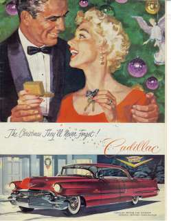 Cadillac Vintage 1955 Print Ad  