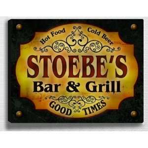  Stoebes Bar & Grill 14 x 11 Collectible Stretched 