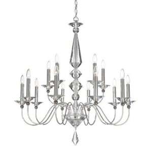   Chandelier Color: Black Pearl, Crystal Color: Optic Black and Clear