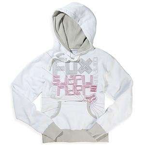    Fox Racing Womens Get Stitches Hoody   Large/White: Automotive