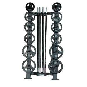   Deluxe CardioBarbell 51 Inch   10 Sets and Rack: Sports & Outdoors