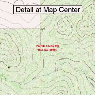  USGS Topographic Quadrangle Map   Parrilla Creek NW, Texas 