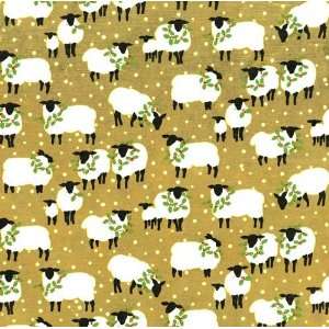  Sheep Rolled Christmas Gift Wrap Festive Flock Gold Foil 