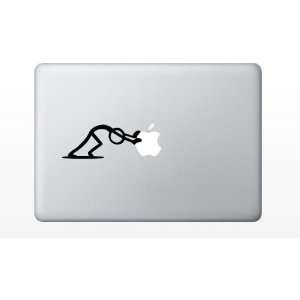  StickMan Pushing Apple MacBook Decal Sticker !!FREE 