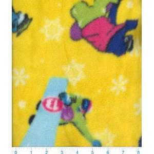   Fleece Snowboard Yellow Fabric By The Yard: Arts, Crafts & Sewing